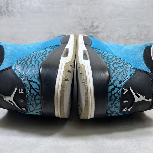 Nike Air Jordan 3 Retro Basketball Shoes - Men's Size 10.5 - Powder Blue - 13606 - Picture 11 of 12